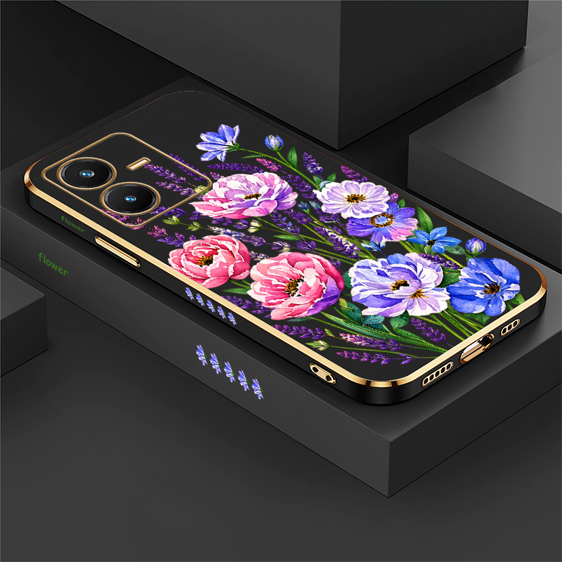 Vivo Y28 - Funda con diseño de flores para