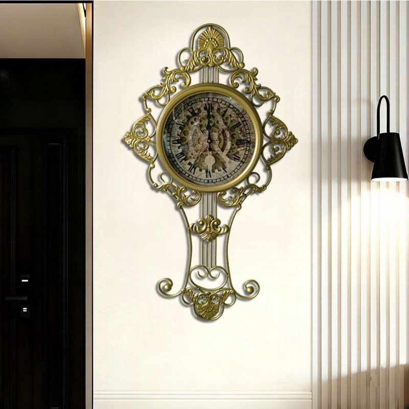 Luxury Lifestyle Aesthetic - Reloj de pared de diseño mecánico,