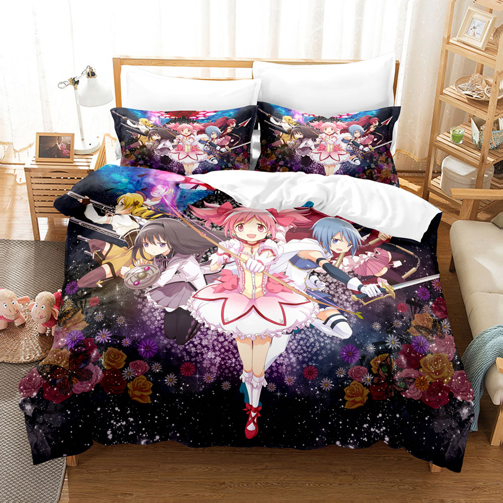 Linen Duvet Cover - Juegos de cama Kawaii de Anime