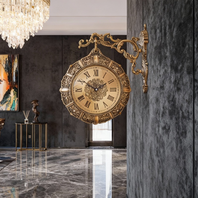 Luxury Lifestyle Aesthetic - Reloj de Pared Nórdico Retro para