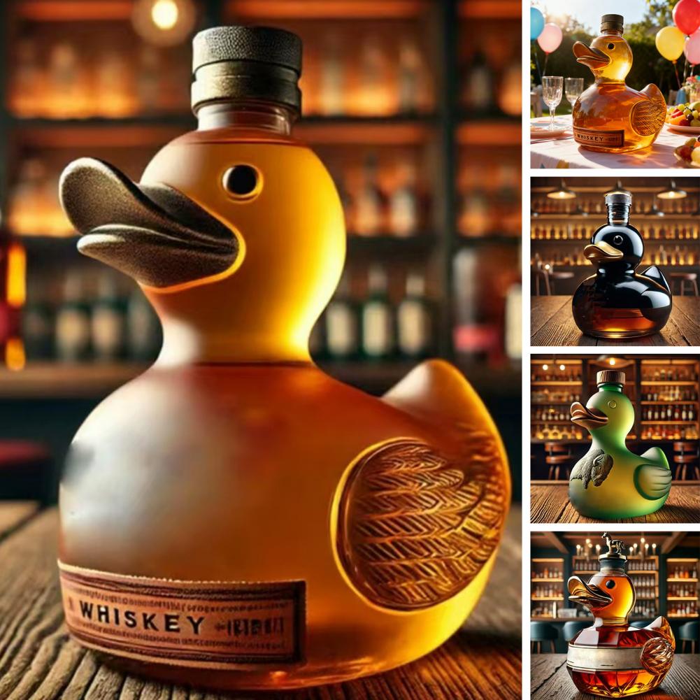 Glass Decanter Whiskey - Botella de whisky de pato, decantador