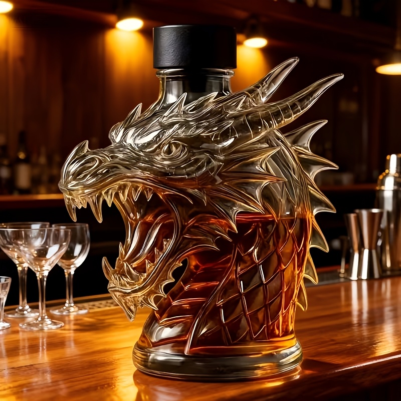 Glass Decanter Whiskey - Decantador de Vino con Cabeza de