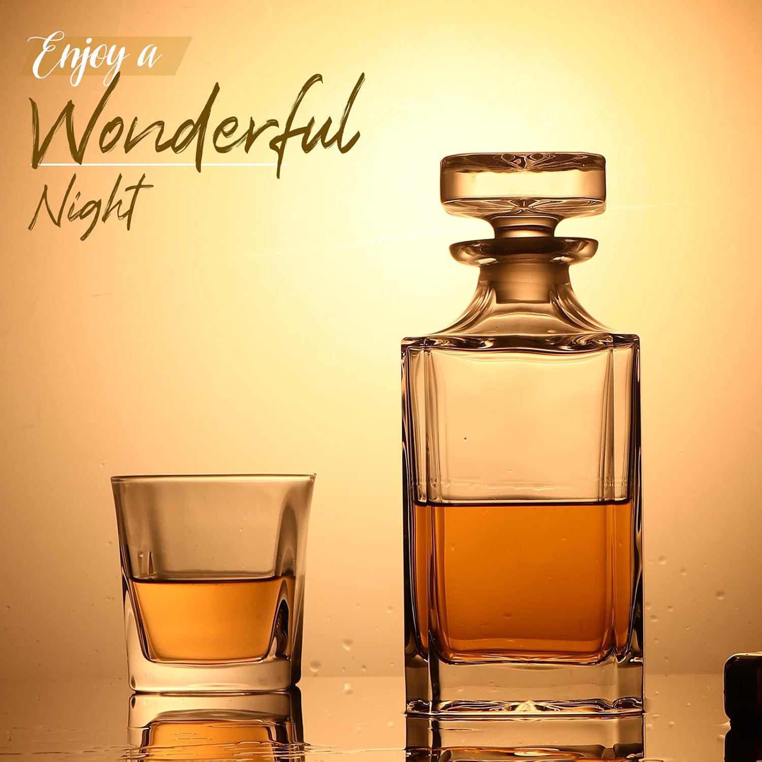 Glass Decanter Whiskey - Decantador de vidrio - Decantador de