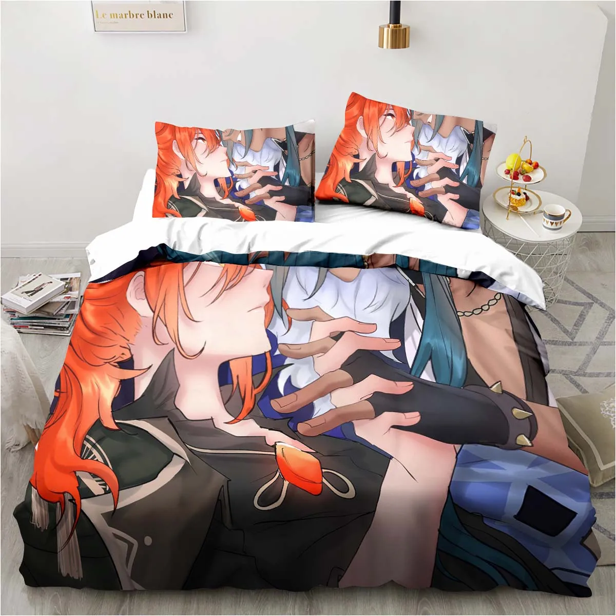Juego de cama de dibujos anima - Linen Duvet Cover reseña y precio