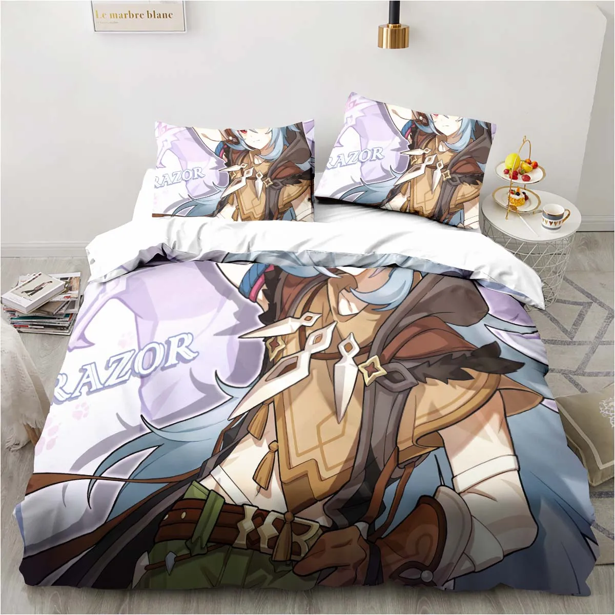 Juego de cama de dibujos anima - Linen Duvet Cover reseña y precio