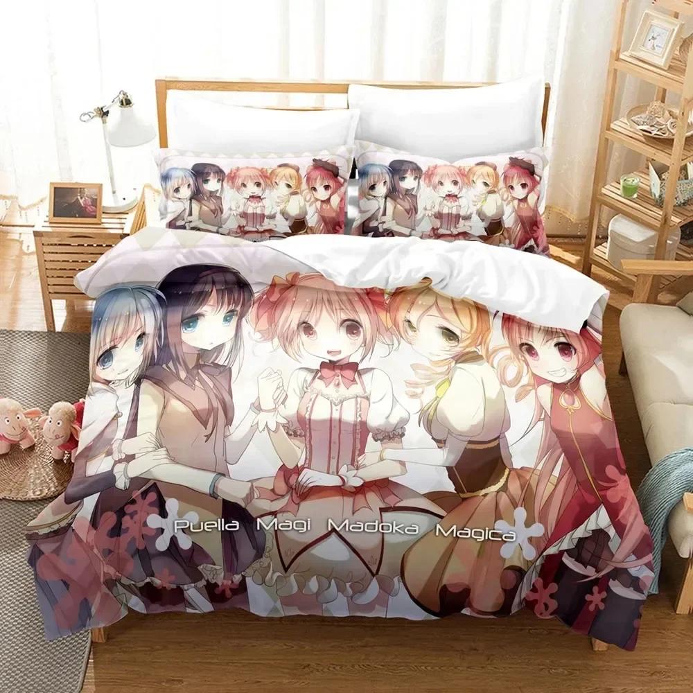 Top de moda 3D Puella Magi Mad - Linen Duvet Cover reseña y precio