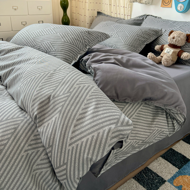 Juego de Ropa de Cama Geométri - Linen Duvet Cover reseña y precio