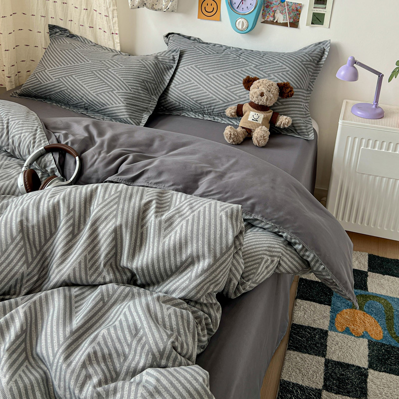 Juego de Ropa de Cama Geométri - Linen Duvet Cover reseña y precio