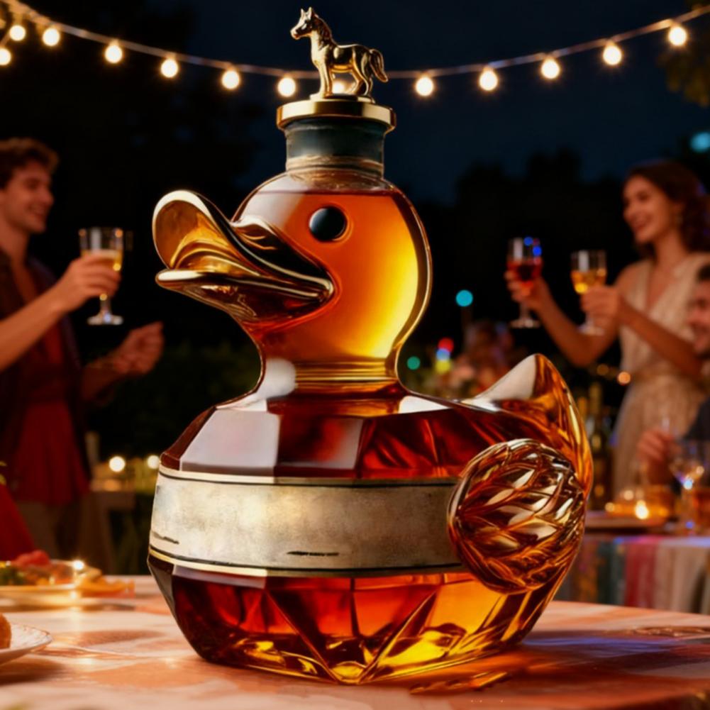 Botella de whisky de pato, dec - Glass Decanter Whiskey reseña y precio