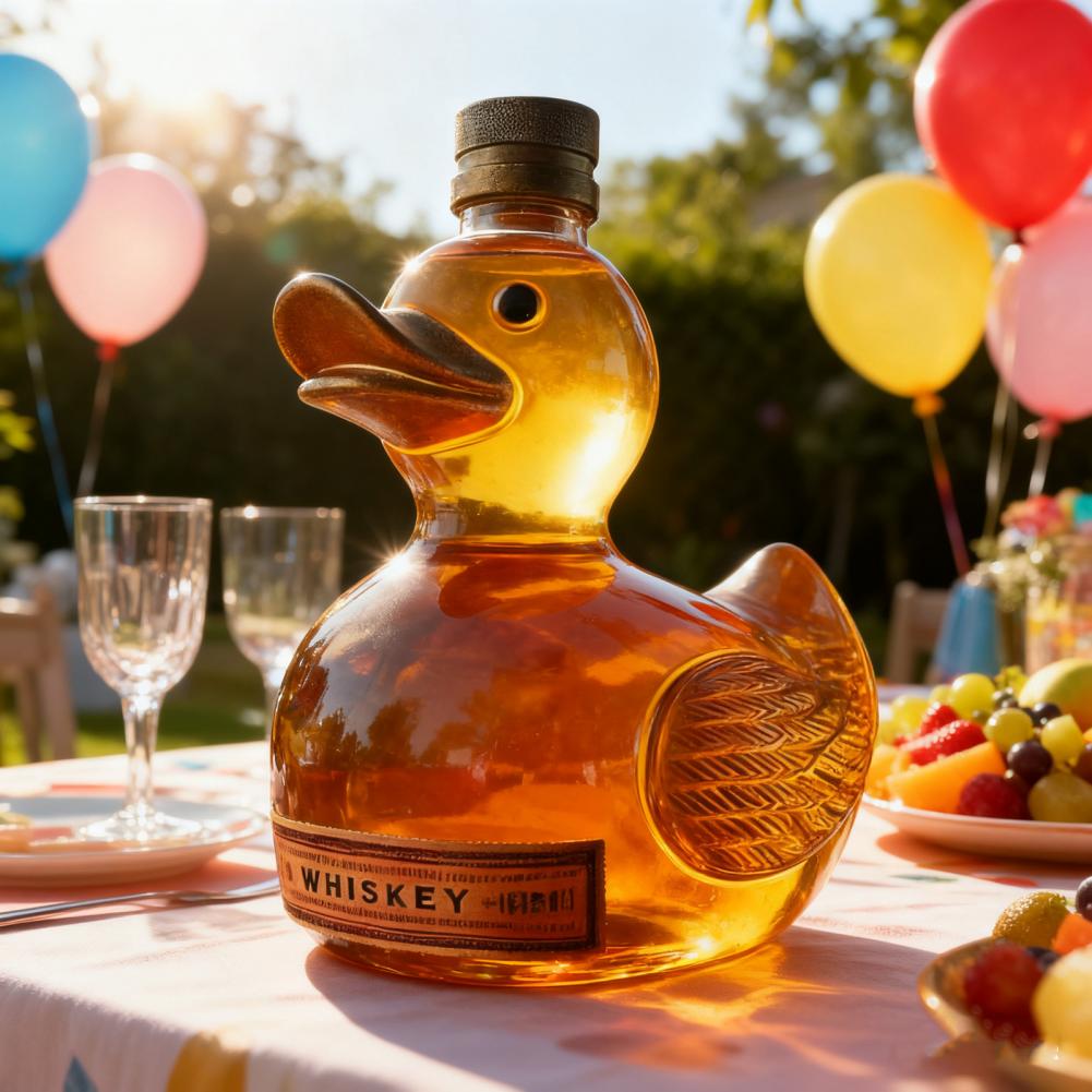 Botella de whisky de pato, dec - Glass Decanter Whiskey reseña y precio