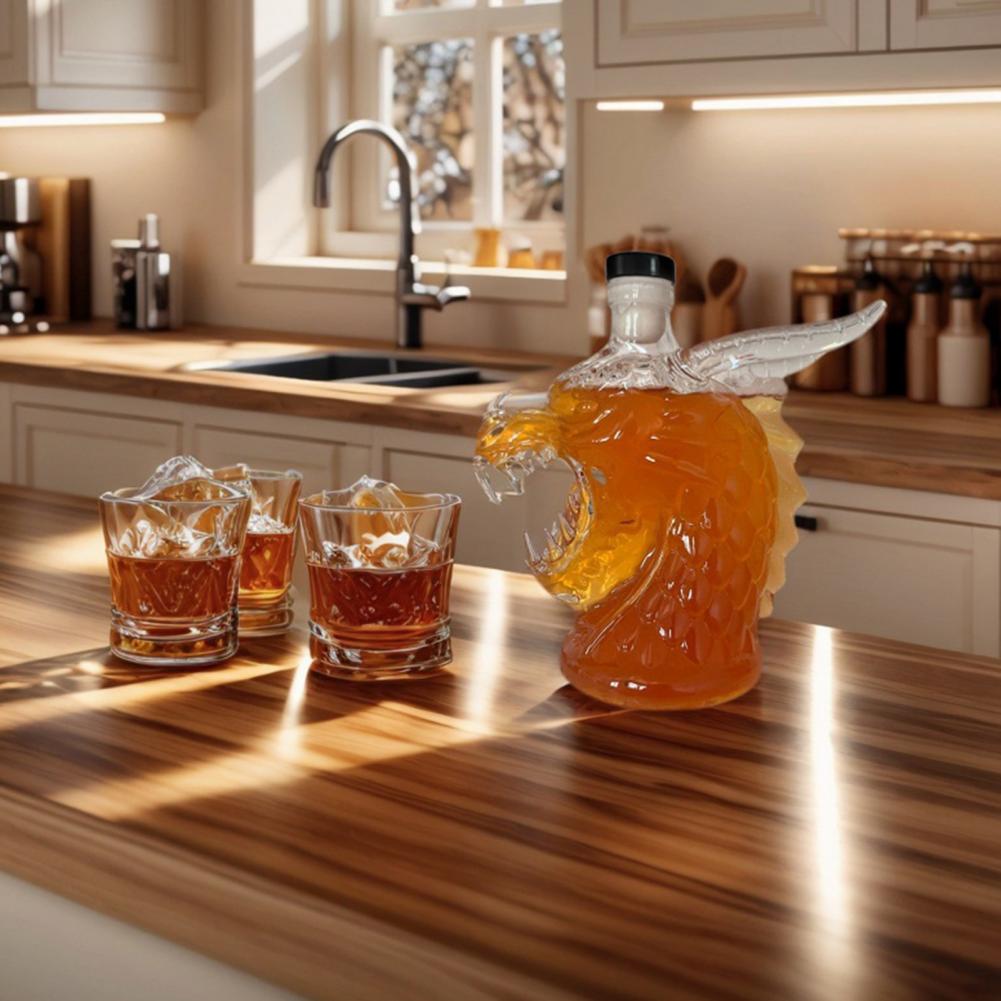 Botella de vino de vidrio de 3 - Glass Decanter Whiskey reseña y precio